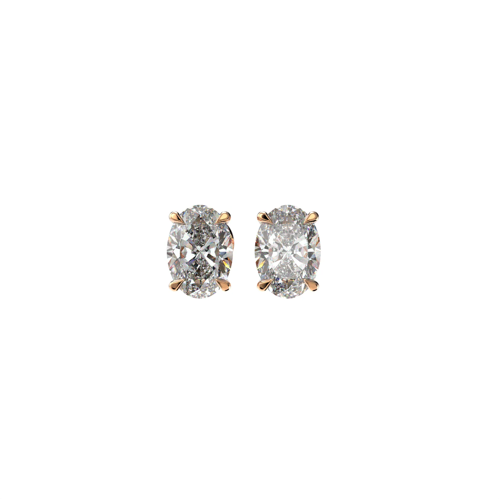 Серьги Solitaire Oval, Золото 585 – Keefirivunts